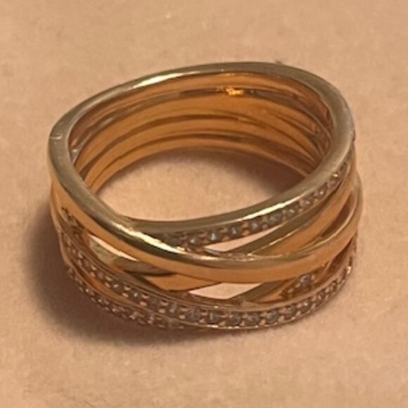 Pandora - Sparkling & Polished Lines Ring (14K Rose Gold Plating) - Picture 5 of 8